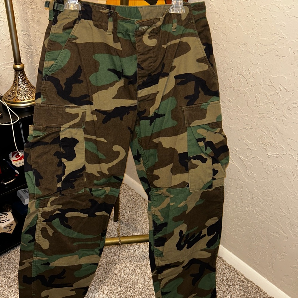 Men’s Camo Cargo Pants - Combat Trousers